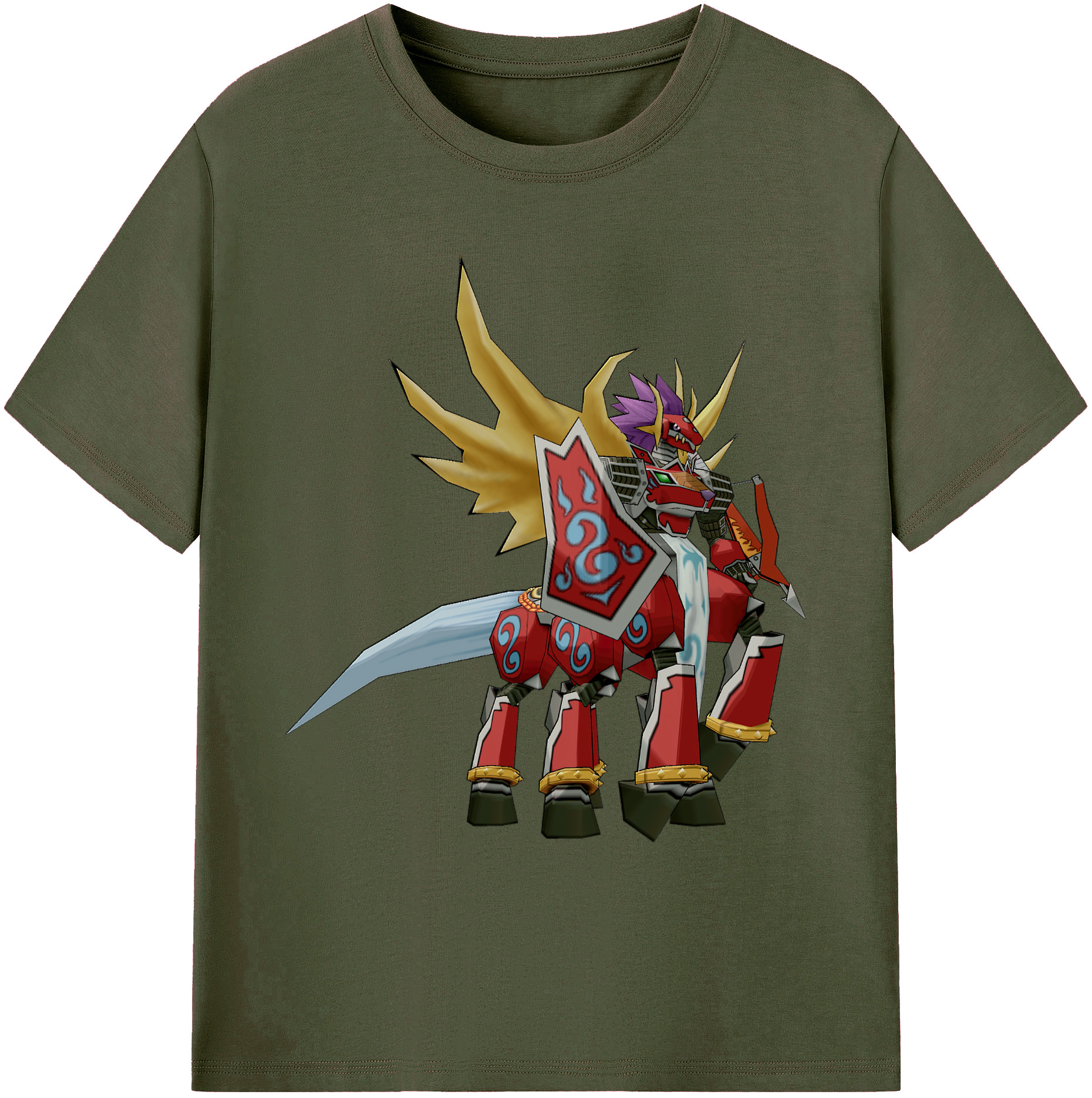（画像用） Digimon デジタルモンスター/デジモン 綿100％ メンズ半袖Tシャツ｜肌触りやわらか＆通気性
